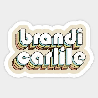 Brandi Carlile - Retro Letters Typography Style Sticker